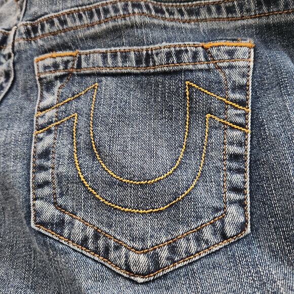 True Religion Women's Billie Mid Rise Straight Leg Jeans Medium Wash Size 30 - Picture 6 of 10